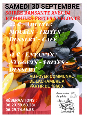 Soirée Moules-Frites du 30.09.2023